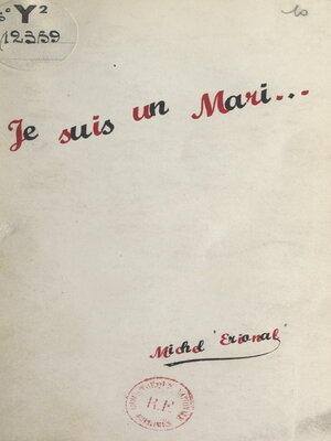 cover image of Je suis un mari
